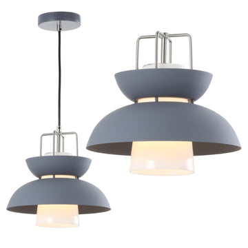 Paul 11" Farmhouse Metal LED Pendant - JONATHAN Y